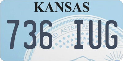 KS license plate 736IUG