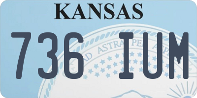 KS license plate 736IUM