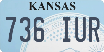 KS license plate 736IUR