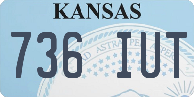KS license plate 736IUT