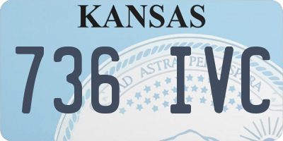 KS license plate 736IVC