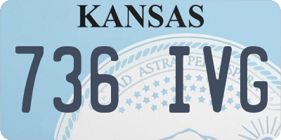 KS license plate 736IVG