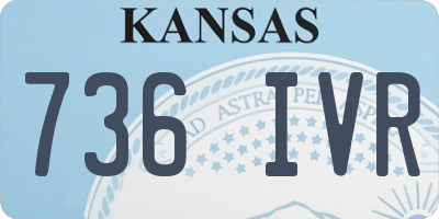 KS license plate 736IVR
