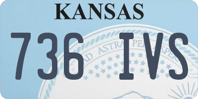 KS license plate 736IVS