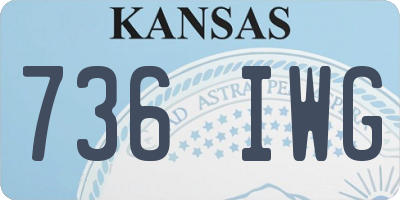 KS license plate 736IWG