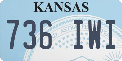 KS license plate 736IWI