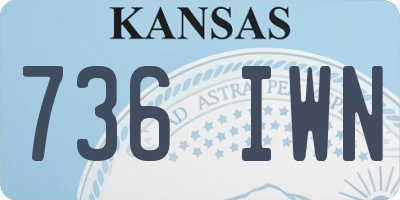 KS license plate 736IWN