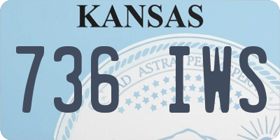KS license plate 736IWS