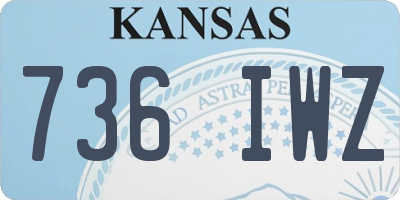 KS license plate 736IWZ
