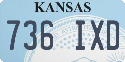KS license plate 736IXD