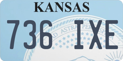 KS license plate 736IXE