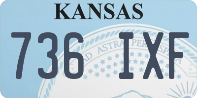 KS license plate 736IXF