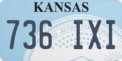 KS license plate 736IXI