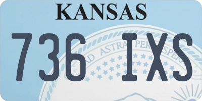 KS license plate 736IXS