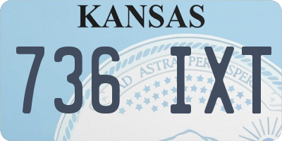 KS license plate 736IXT