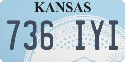KS license plate 736IYI