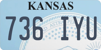 KS license plate 736IYU