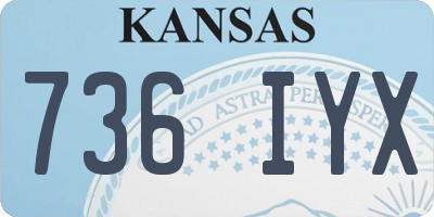 KS license plate 736IYX