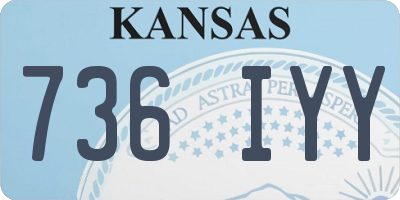 KS license plate 736IYY