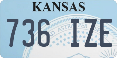 KS license plate 736IZE