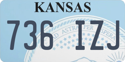 KS license plate 736IZJ