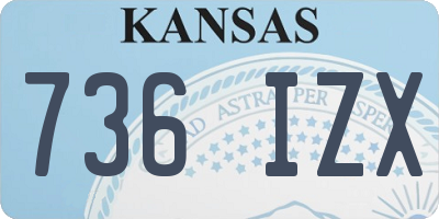 KS license plate 736IZX
