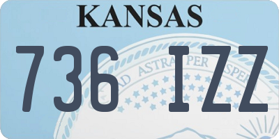 KS license plate 736IZZ