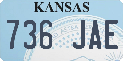 KS license plate 736JAE