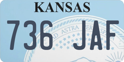 KS license plate 736JAF