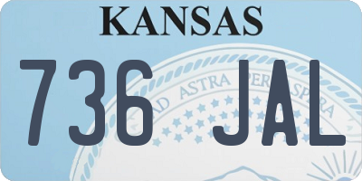 KS license plate 736JAL