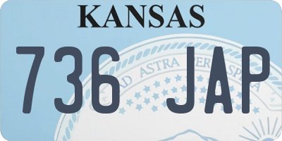 KS license plate 736JAP
