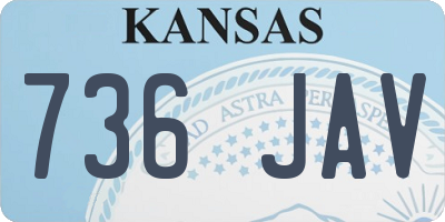 KS license plate 736JAV