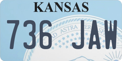 KS license plate 736JAW