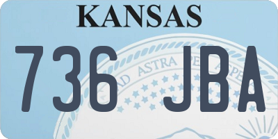 KS license plate 736JBA