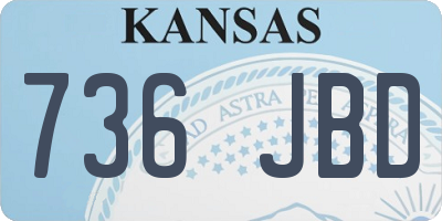 KS license plate 736JBD