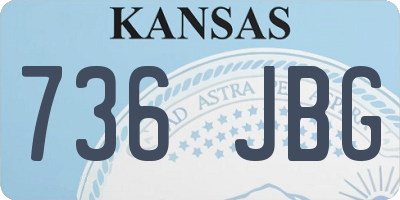 KS license plate 736JBG