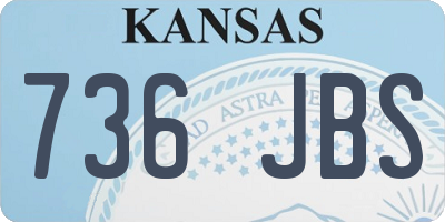 KS license plate 736JBS