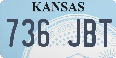 KS license plate 736JBT