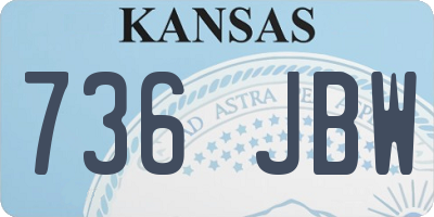 KS license plate 736JBW