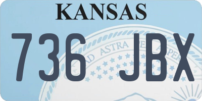 KS license plate 736JBX