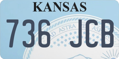 KS license plate 736JCB