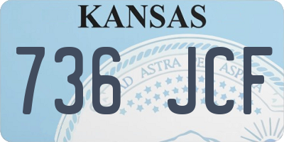 KS license plate 736JCF