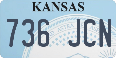 KS license plate 736JCN