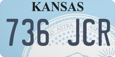 KS license plate 736JCR