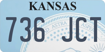 KS license plate 736JCT