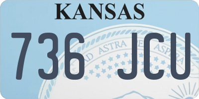 KS license plate 736JCU