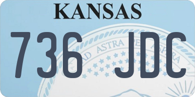 KS license plate 736JDC