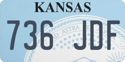 KS license plate 736JDF