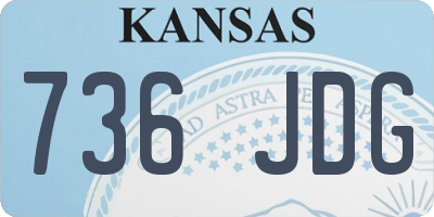 KS license plate 736JDG