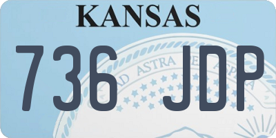 KS license plate 736JDP